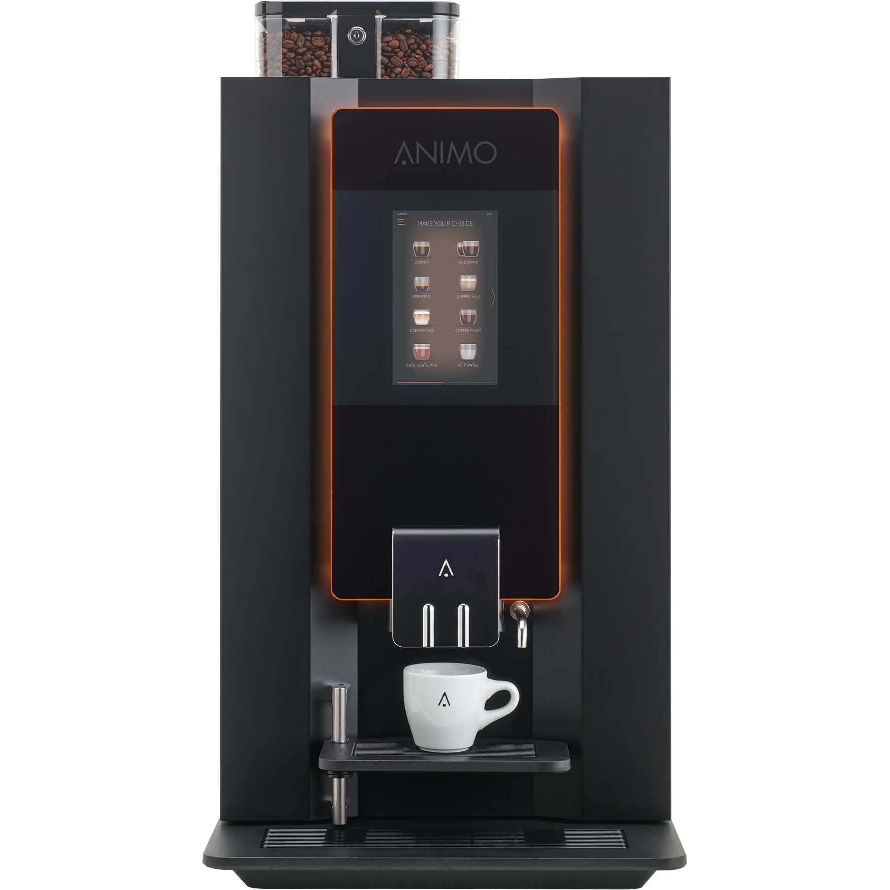 Kaffeevollautomat 2 x 1,60 l / OptiBean X 12 / schwarz