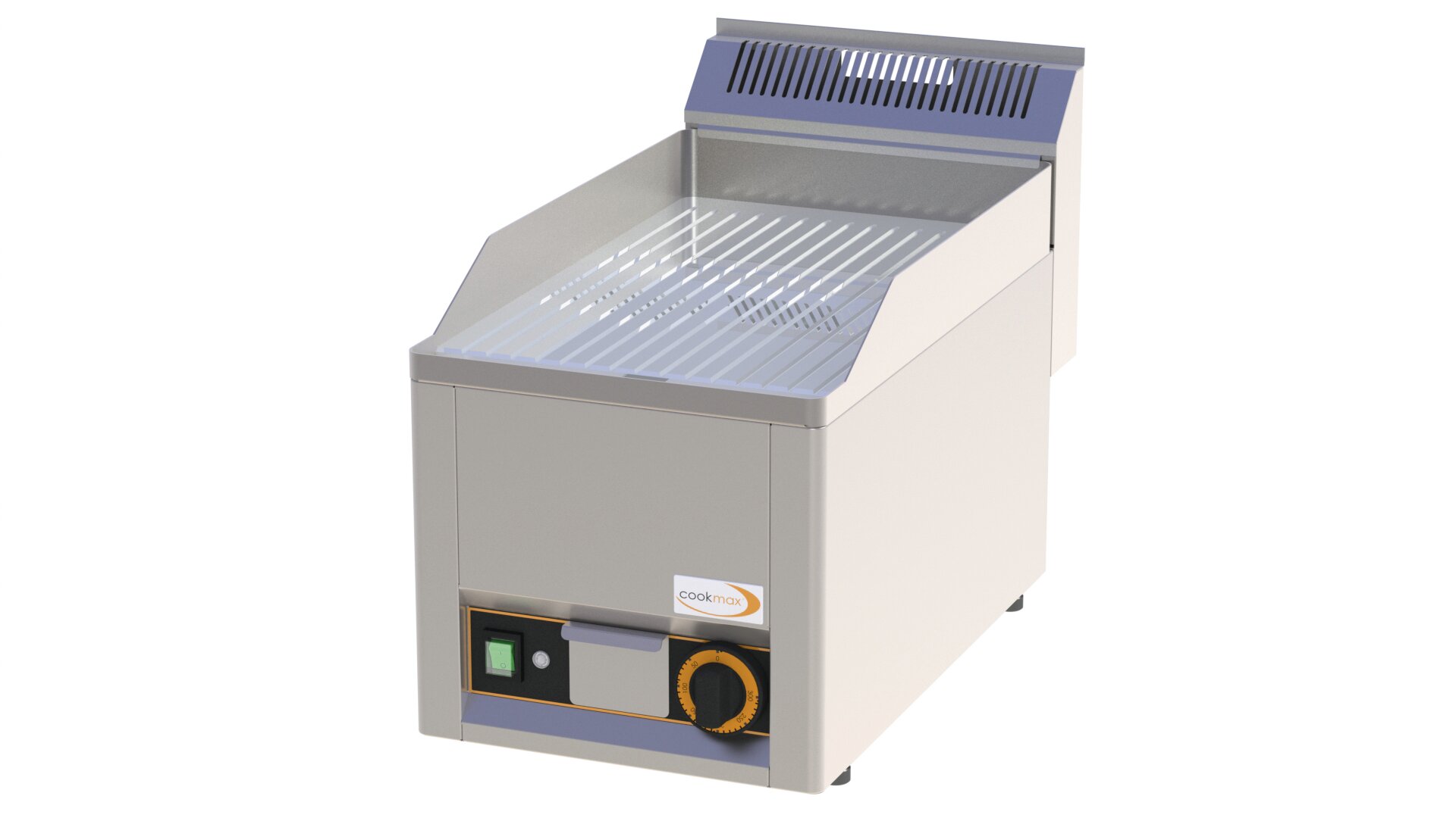 Elektro-Grillplatte gerillt verchromt 1 Heizzone 330 x 600 x 290 mm