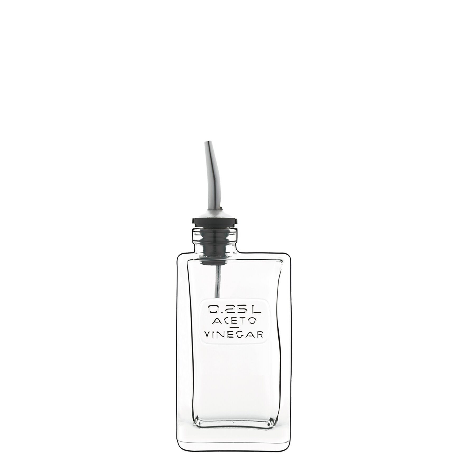 Optima, Essigflasche mit Ausgießer 0,25 l