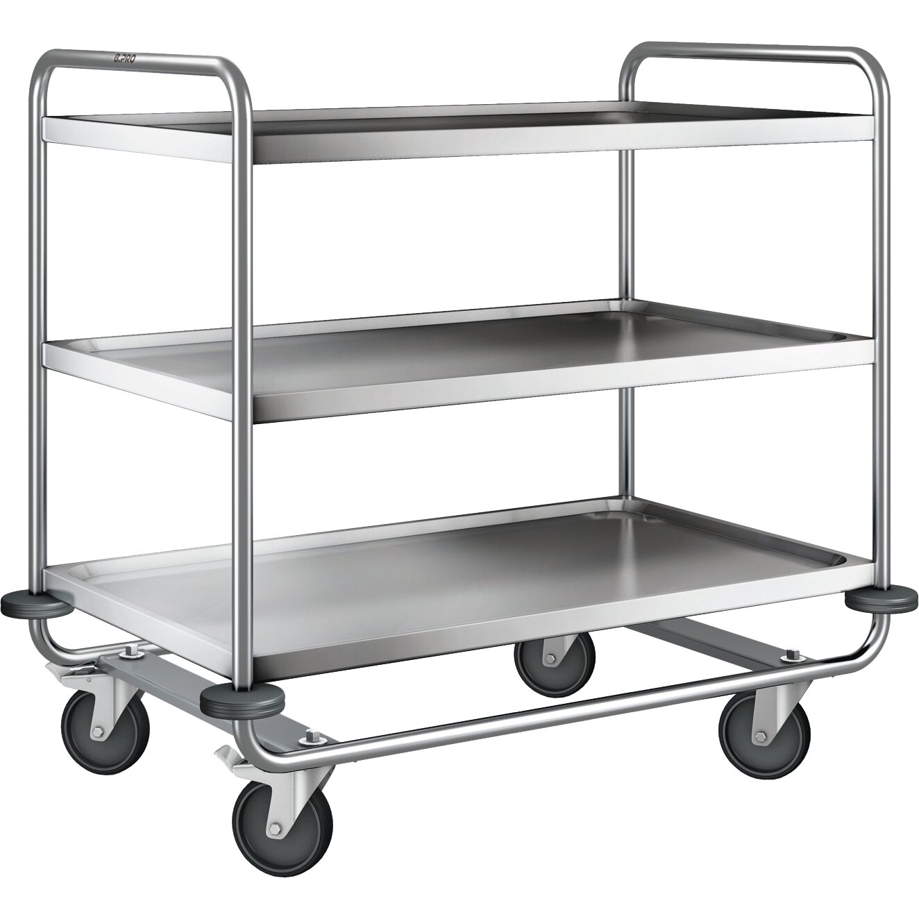 Servierwagen 3 Borde / 1000 x 600 mm / mit Rollen stahlverzinkt/Tragkraft 200kg