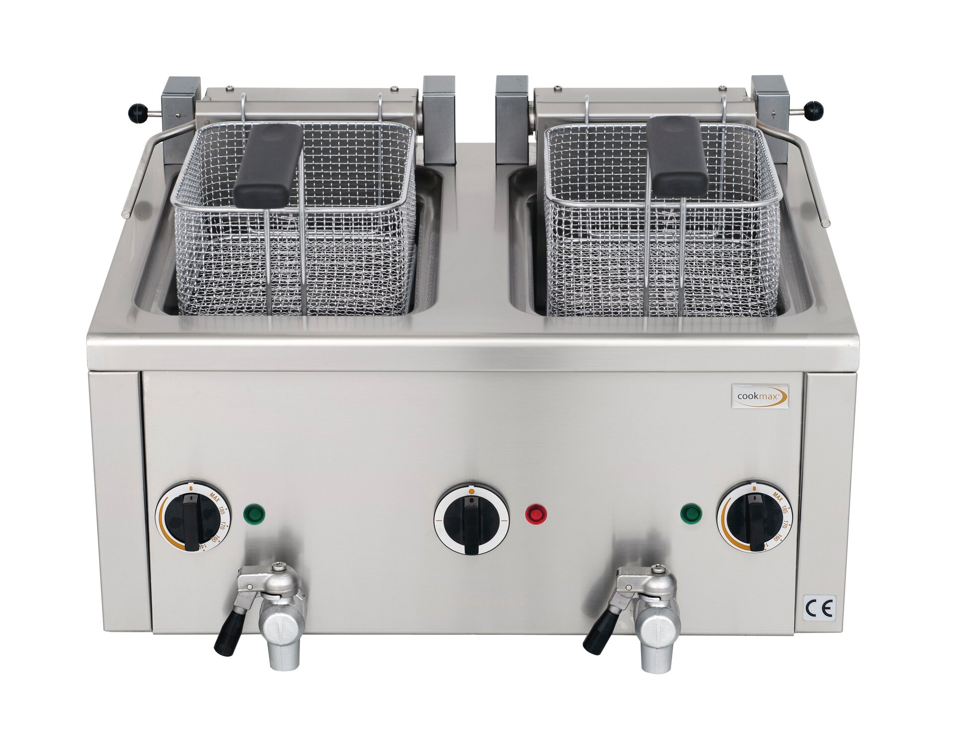 Elektro-Fritteuse 2 x 6 l mit Ablasshahn, 400V