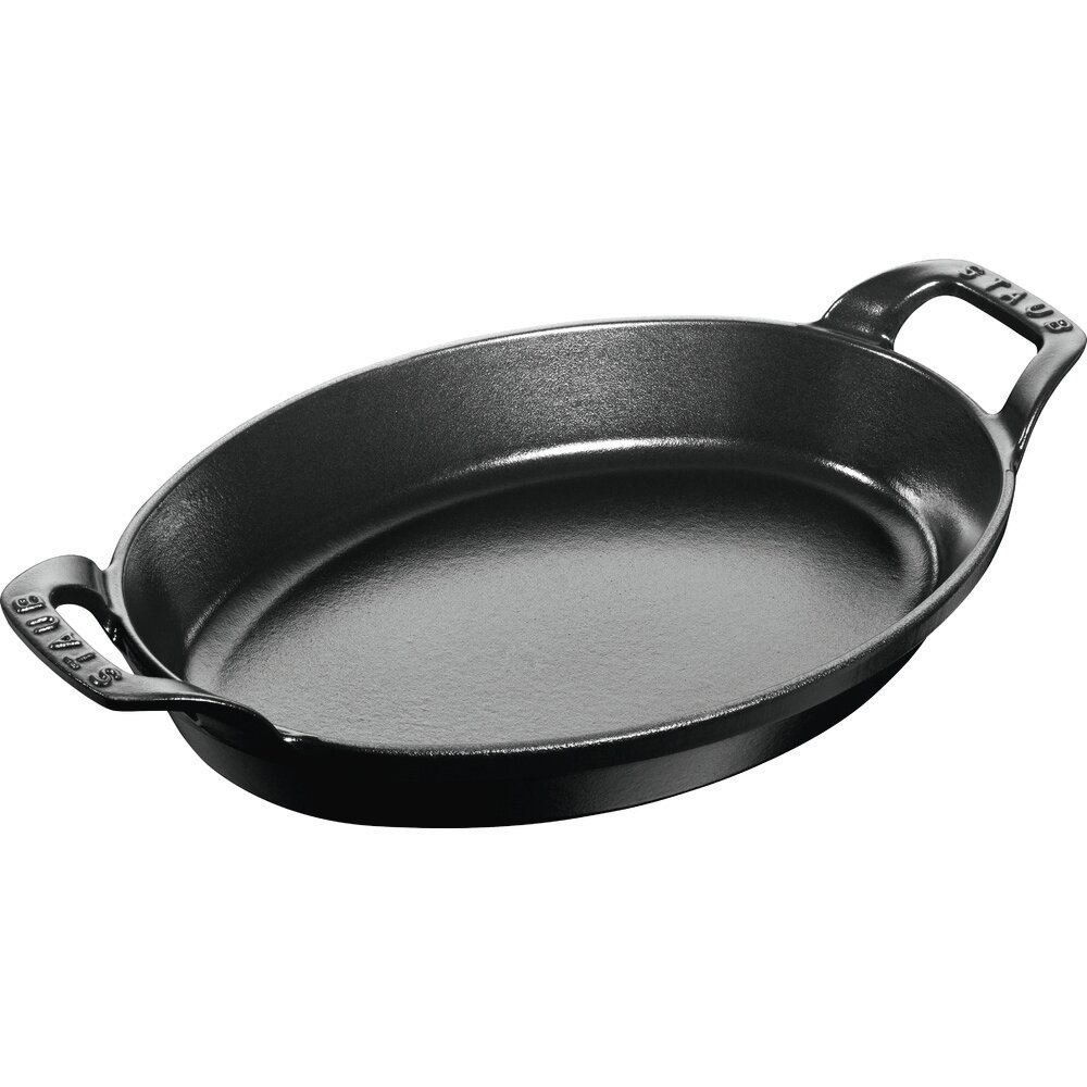 Auflaufform stapelbar oval 349 x 204 mm schwarz