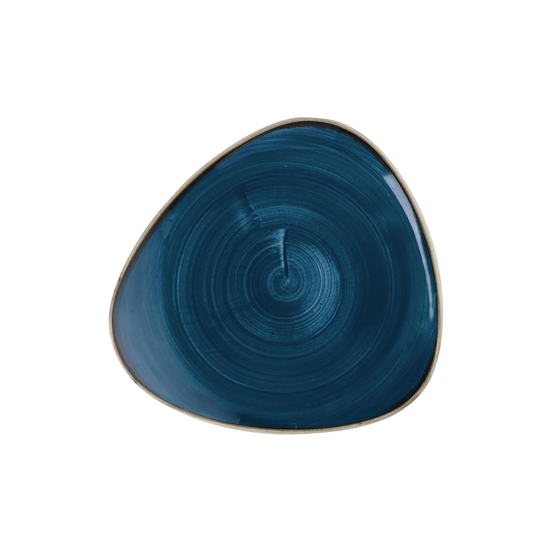 Stonecast, Teller flach dreieckig ø 229 mm Java Blue