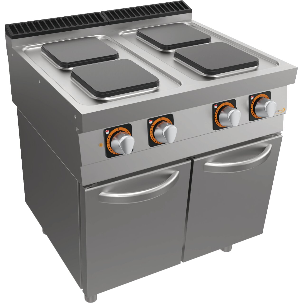 Elektro-Kochfläche, 4 Platten, Unterbau mit Türen