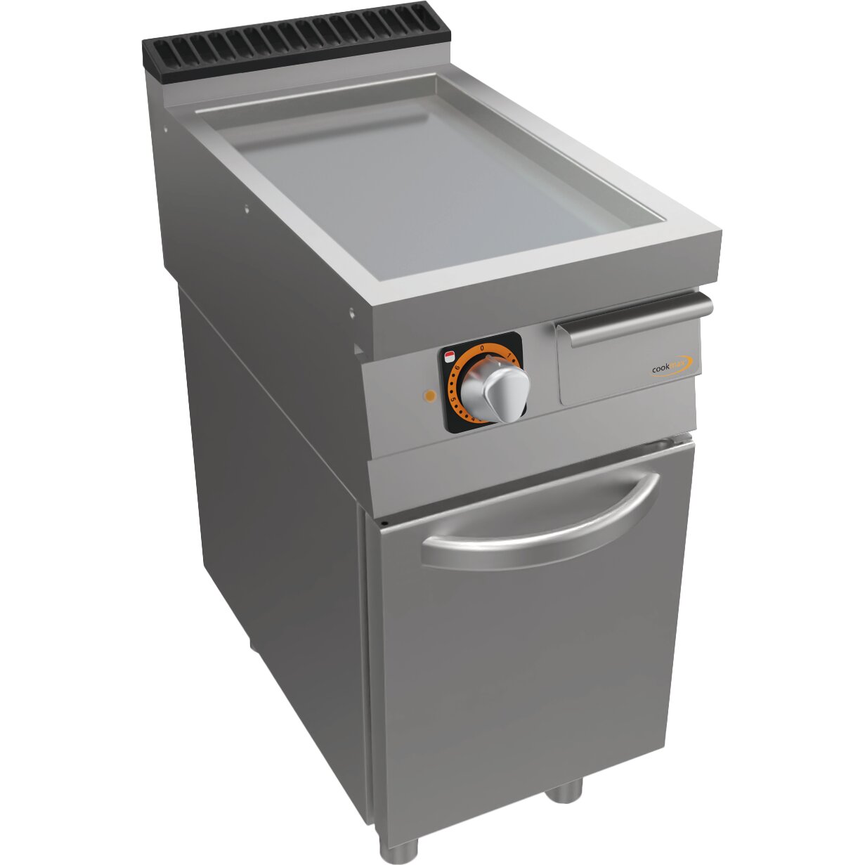 Elektro-Grillplatte, glatt, mit Unterbau mit Tür
