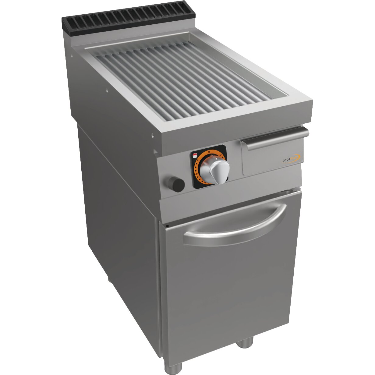 Gas-Grillplatte, gerillt mit Unterbau