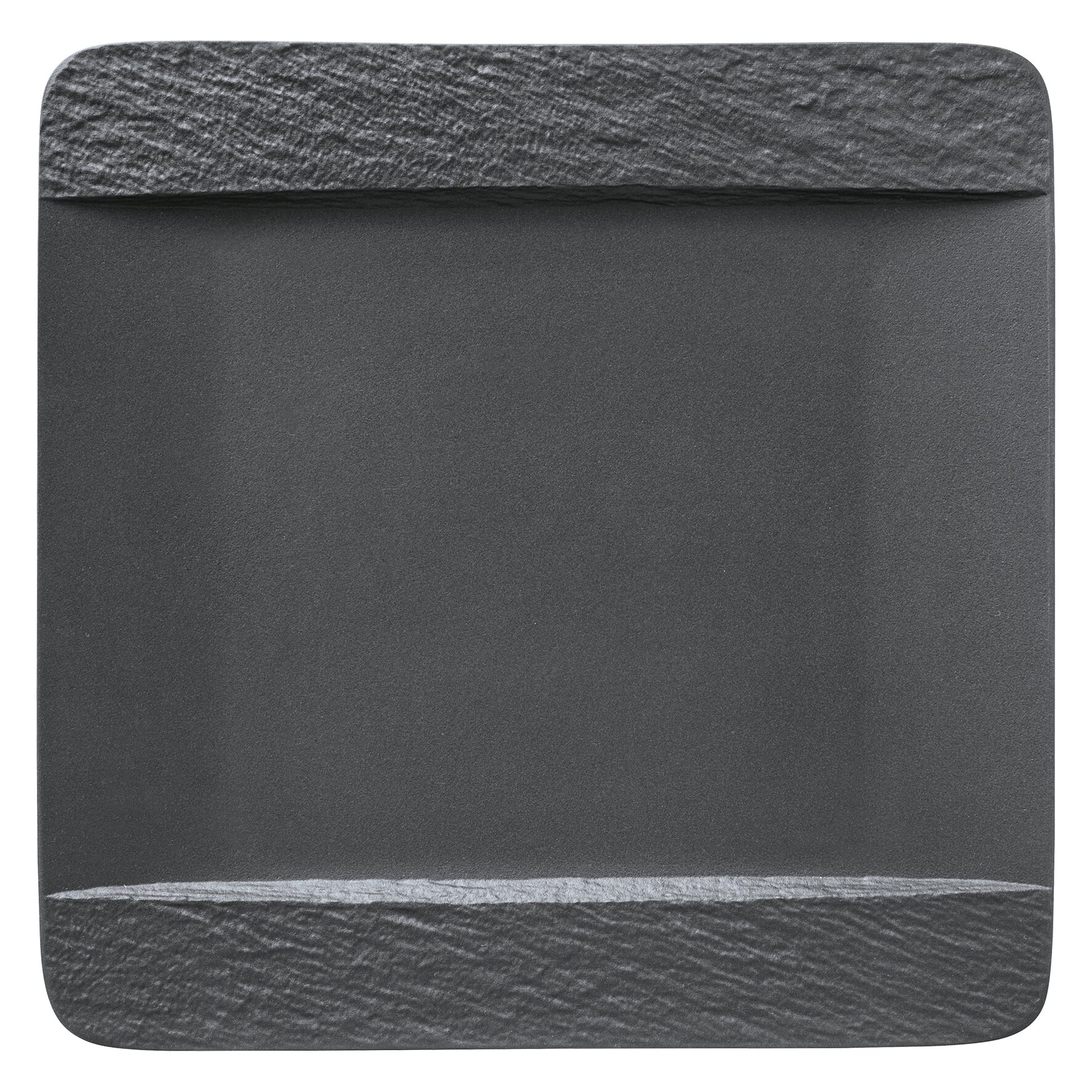 The Rock Black Shale, Teller quadratisch 279 x 279 mm schwarz