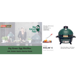 Big Green Egg MiniMax inkl. Distler-Gastro Starter-Paket 