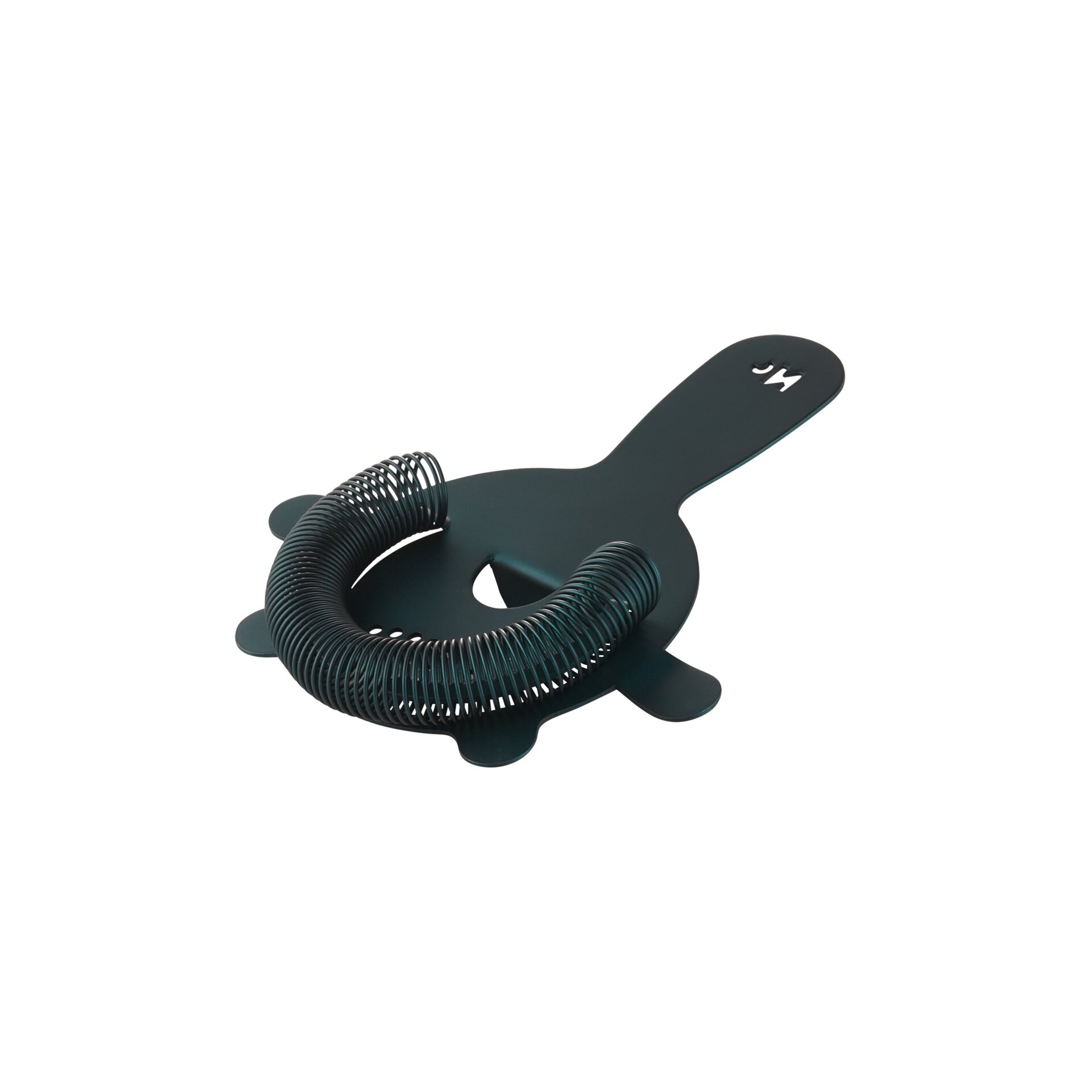 Barsieb mit Feder / 4 Zinken ø 80 mm blau matt