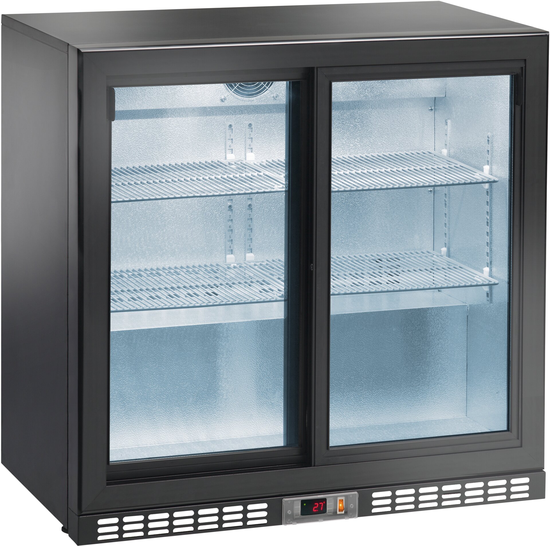 Flaschenkühlschrank 220 l 2 Schiebetüren 4 Roste