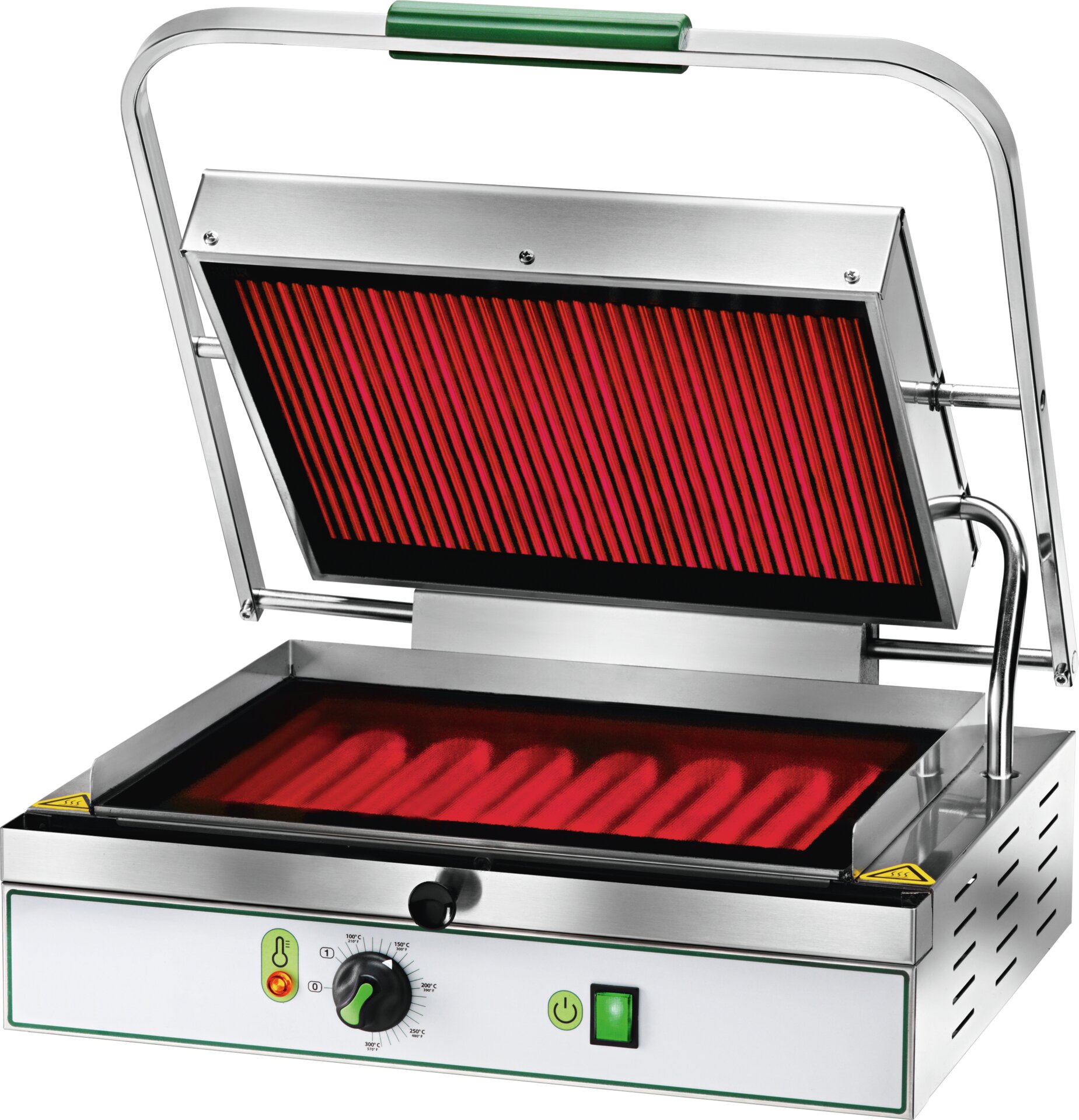 Glaskeramik-Kontaktgrill, oben gerillt + unten glatt